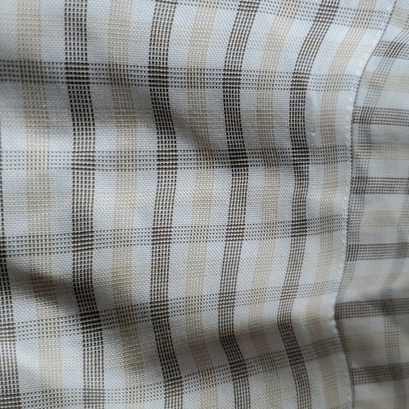 Comfort Outfitter NWT 3XL lt tan plaid SS button down shirt 25$ Retail - Picture 9 of 10